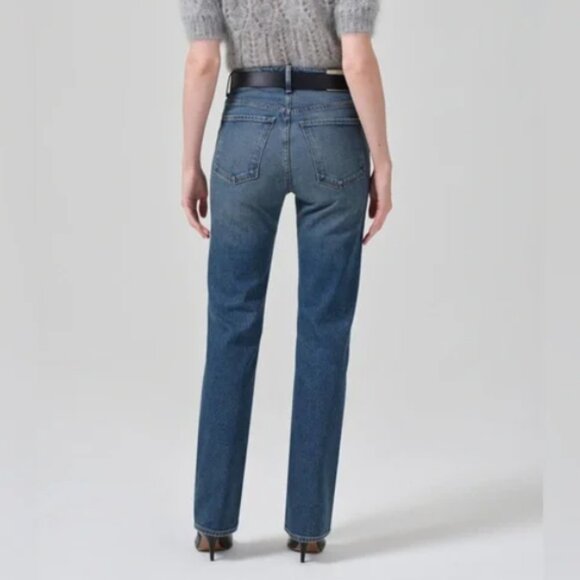 New Citizens of Humanity Zurie High Rise Straight Leg Jeans in Eugene size 24 - Picture 2 of 16